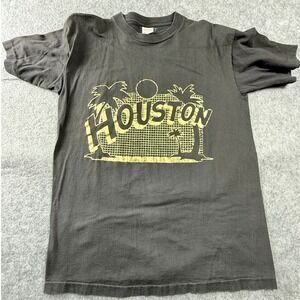Vintage Caribbean Dream Houston Graphic T Shirt Size L Retro Single Stitch
